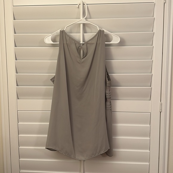 Workwear grey ruffle top - Picture 2 of 3